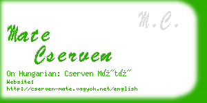 mate cserven business card